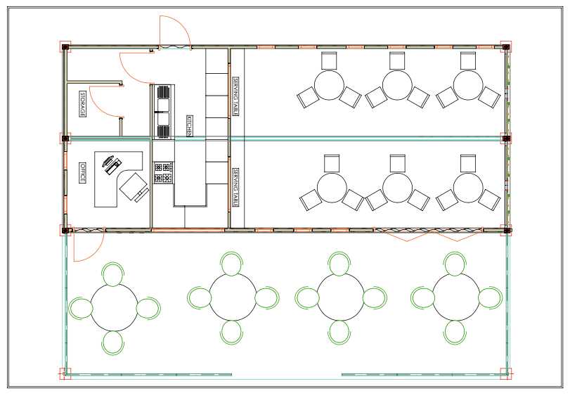 Container dining room Layout